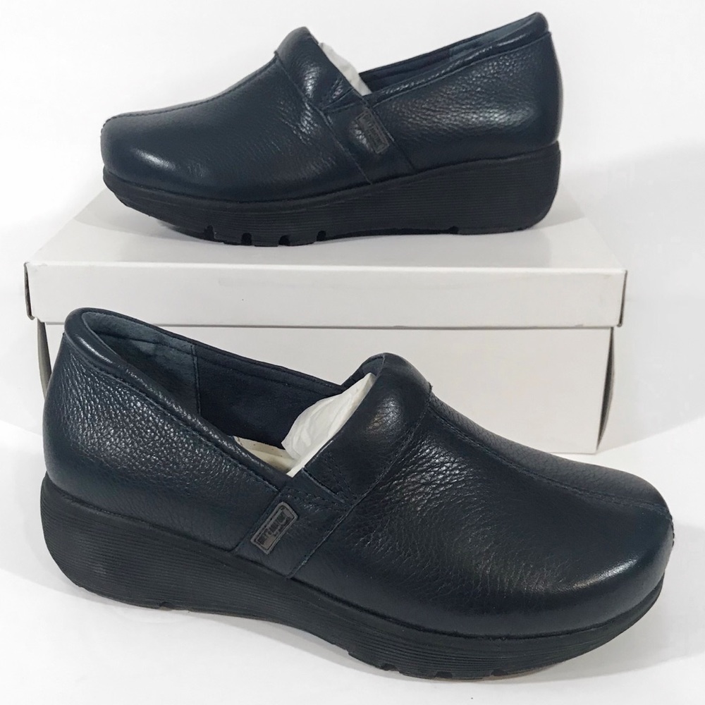 Greys Anatomy Meredith Clog Navy Leather Anti Slip